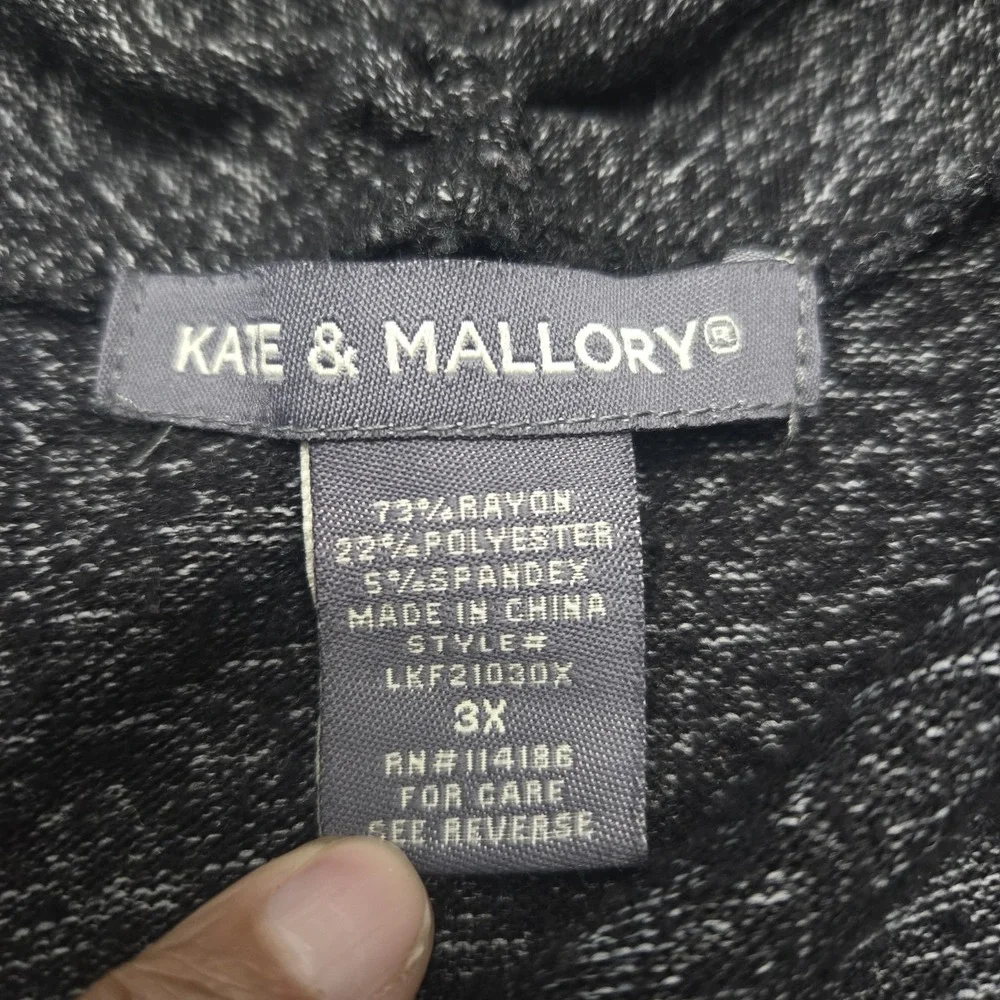 Kate & Mallory Womens 3X Cut Out Sleeve Open Cascade Cardigan Goth Athleisure‎